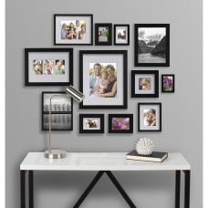 Better Homes and Gardens Gallery 8" x 10" (20.32 cm x 25.4 cm) Matted to 5" x 7" (12.7 cm x 17.78 cm) Picture Frame, Black, Set of 2   550407911